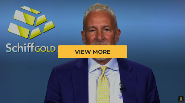 hyperlinked video thumbnail of Peter Schiff speaking about the price of gold