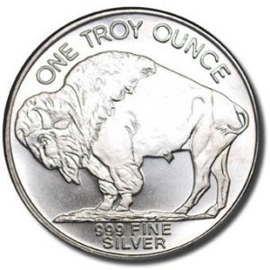 one ounce silver round buffalo coin