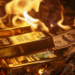 Gold glistens as dollars burn